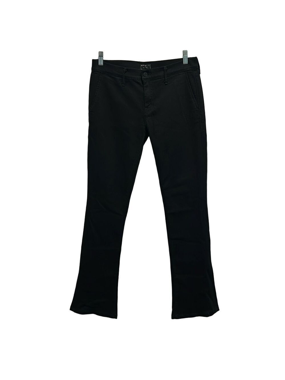 MOTHER The Runaway Prep Low Rise Skinny Flare Jeans in A Model Spy Black Size 30